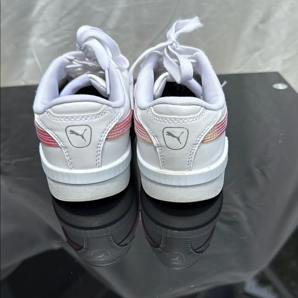 Puma Kids Sneakers White with Pink Accents - Picture 5 of 6